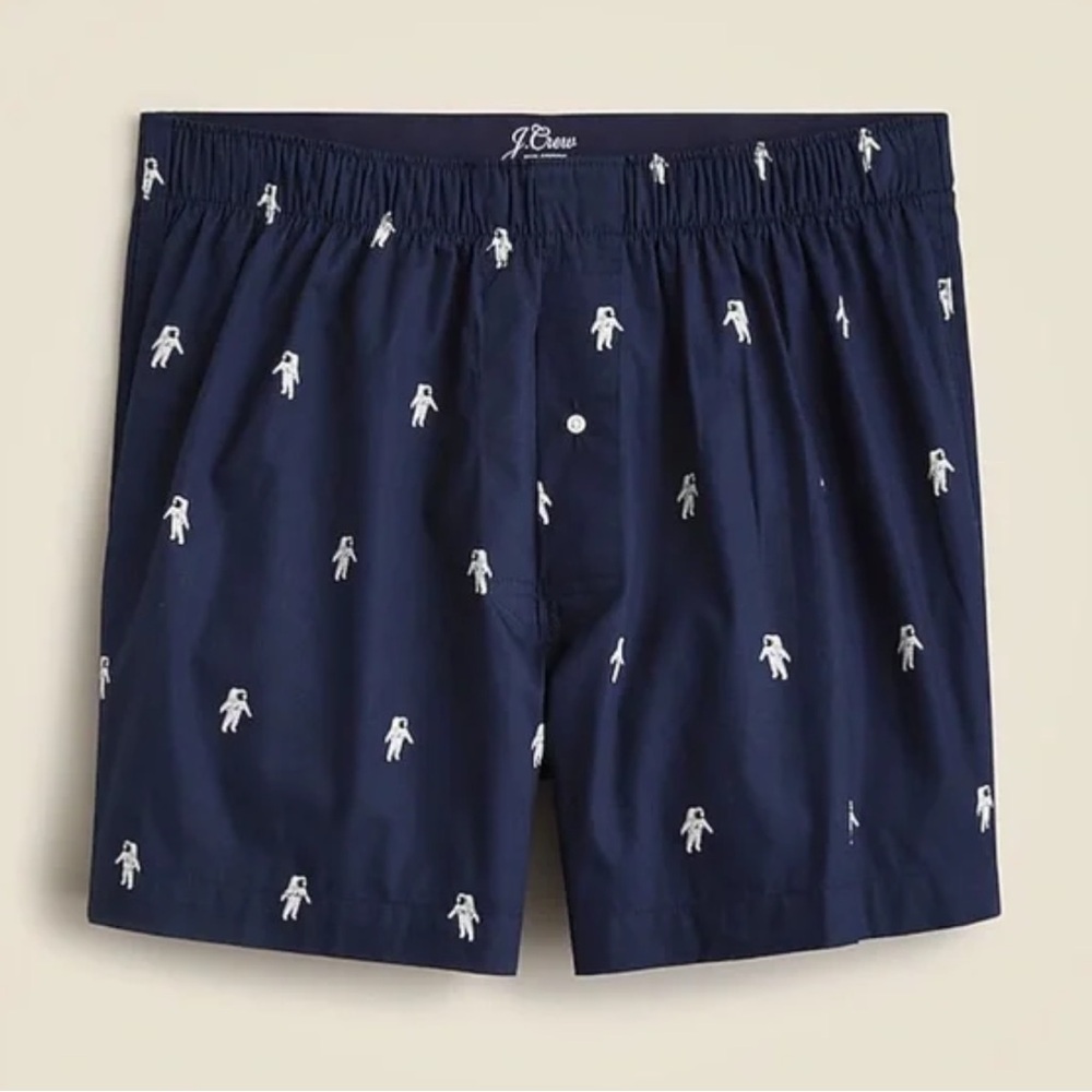 J. Crew Men's Printed Astronaut Navy Boxer Shorts